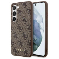 Guess 4G Metal Gold Logo case for Samsung Galaxy S24+ - brown