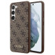 Guess 4G Metal Gold Logo case for Samsung Galaxy S24+ - brown