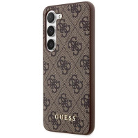 Guess 4G Metal Gold Logo case for Samsung Galaxy S24+ - brown