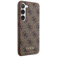 Guess 4G Metal Gold Logo case for Samsung Galaxy S24+ - brown