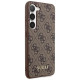 Guess 4G Metal Gold Logo case for Samsung Galaxy S24+ - brown