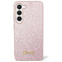 Guess Glitter Script case for Samsung Galaxy S24+ - pink