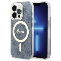Guess IML 4G MagSafe case for iPhone 15 Pro Max - blue