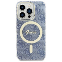 Guess IML 4G MagSafe case for iPhone 15 Pro Max - blue
