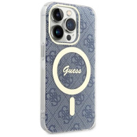 Guess IML 4G MagSafe case for iPhone 15 Pro Max - blue