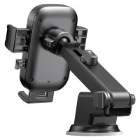 Joyroom JR-OK6 car phone holder on the dashboard - black