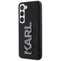 Karl Lagerfeld 3D Rubber Glitter Logo case for Samsung Galaxy S23+ - black