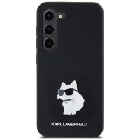 Karl Lagerfeld Silicone Choupette Metal Pin case for Samsung Galaxy S23 - black