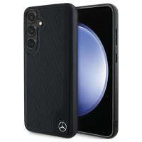 Mercedes Leather Debossed Line MagSafe case for Samsung Galaxy S24 - black