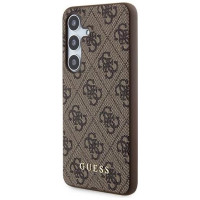 Guess 4G Metal Gold Logo case for Samsung Galaxy S24 - brown