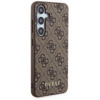 Guess 4G Metal Gold Logo case for Samsung Galaxy S24 - brown