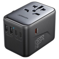 Joyroom JR-TCW02 65W Travel Adapter Universal EU / US / JP / AU / UK / CN - Black