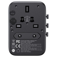 Joyroom JR-TCW02 65W Travel Adapter Universal EU / US / JP / AU / UK / CN - Black