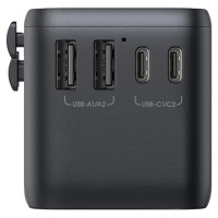 Joyroom JR-TCW02 65W Travel Adapter Universal EU / US / JP / AU / UK / CN - Black