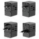Dudao A65Pro 65W EU / US / JP / AUS / UK travel adapter 2x USB-C 2x USB-A - black