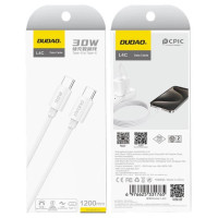 Dudao L4C USB-C / USB-C 30W 2m Cable - White