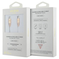 Guess Ebossed Logo USB-C / USB-C Cable 1.5m Fast Charging - Gold