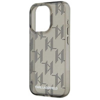 Karl Lagerfeld IML Mono KL Pattern & Cord case for iPhone 15 Pro Max - black