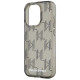 Karl Lagerfeld IML Mono KL Pattern & Cord case for iPhone 15 Pro Max - black