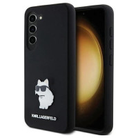Karl Lagerfeld Silicone Choupette Metal Pin case for Samsung Galaxy S24 - black