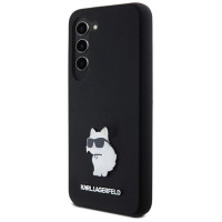 Karl Lagerfeld Silicone Choupette Metal Pin case for Samsung Galaxy S24 - black
