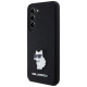 Karl Lagerfeld Silicone Choupette Metal Pin case for Samsung Galaxy S24 - black