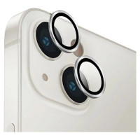 Uniq Optix Aluminum Camera Lens Protector for iPhone 14/14 Plus camera lens with applicator - silver