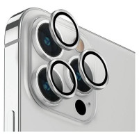 Uniq Optix Aluminum Camera Lens Protector for iPhone 14 Pro / 14 Pro Max camera lens with applicator - silver