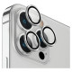 Uniq Optix Aluminum Camera Lens Protector for iPhone 14 Pro / 14 Pro Max camera lens with applicator - silver