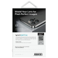 Uniq Optix Aluminum Camera Lens Protector for iPhone 14 Pro / 14 Pro Max camera lens with applicator - silver