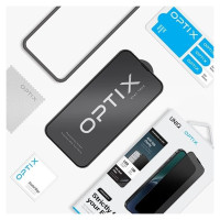 Uniq Optix Privacy tempered glass for iPhone 15 Pro Max with applicator