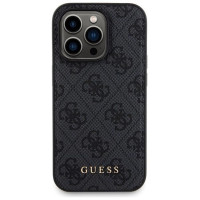 Guess 4G Metal Logo case set for iPhone 13 Pro + 5000mAh MagSafe power bank - black