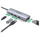 Ugreen CM266 60812 5in1 USB-A 3.0 - RJ45 / 3x USB-A 3.0 / micro USB adapter - gray