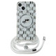 Karl Lagerfeld IML Crossbody Monogram Karl & Choupette Head MagSafe Case for iPhone 15 / 14 / 13 - Transparent