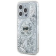 Karl Lagerfeld Liquid Glitter Karl Head MagSafe case for iPhone 15 Pro Max - transparent