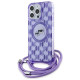 Karl Lagerfeld IML Crossbody Monogram Karl & Choupette Head MagSafe Case for iPhone 15 Pro Max - Purple