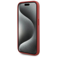 Karl Lagerfeld Diagonal Quilted Script case for iPhone 15 Pro Max - red