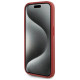 Karl Lagerfeld Diagonal Quilted Script case for iPhone 15 Pro Max - red