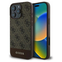 Guess Etui Guess 4G Bottom Stripe na iPhone 16 Pro Max - brązowe