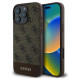 Guess Etui Guess 4G Bottom Stripe na iPhone 16 Pro Max - brązowe
