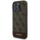 Guess Etui Guess 4G Bottom Stripe na iPhone 16 Pro Max - brązowe