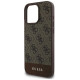 Guess Etui Guess 4G Bottom Stripe na iPhone 16 Pro Max - brązowe