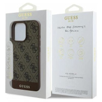 Guess Etui Guess 4G Bottom Stripe na iPhone 16 Pro Max - brązowe