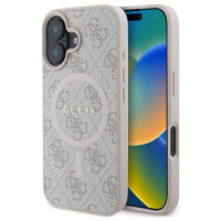 Guess 4G Ring Classic Logo MagSafe iPhone 16 Plus Case - Pink