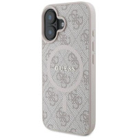 Guess 4G Ring Classic Logo MagSafe iPhone 16 Plus Case - Pink