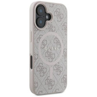 Guess 4G Ring Classic Logo MagSafe iPhone 16 Plus Case - Pink