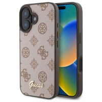 Guess Peony Script MagSafe iPhone 16 Case - Brown