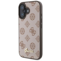 Guess Peony Script MagSafe iPhone 16 Case - Brown