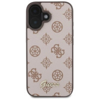 Guess Peony Script MagSafe iPhone 16 Case - Brown
