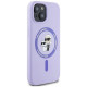 Karl Lagerfeld Silicone Karl&Choupette Heads Ring MagSafe iPhone 15 Case - Purple